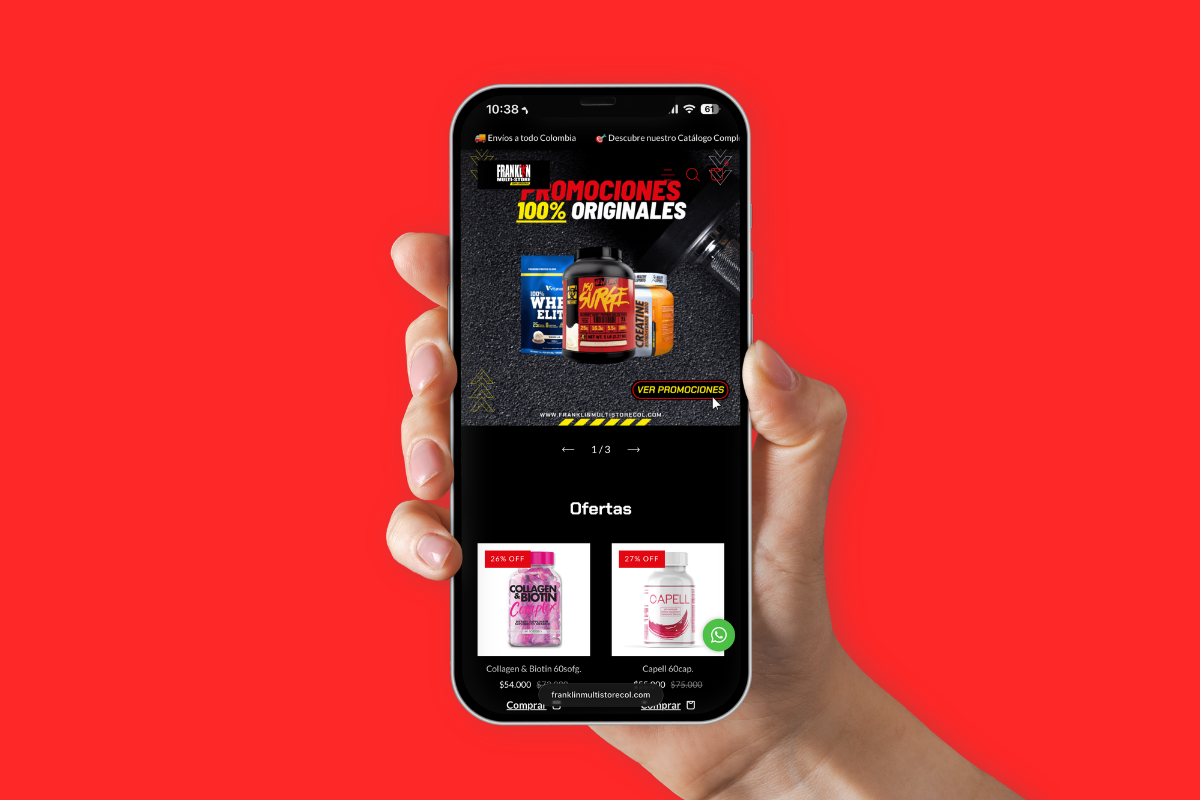Tienda online Franklin Multi Store en Tiendanube, vista completa en un celular
